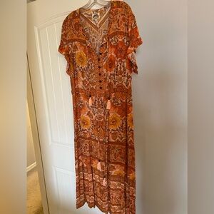 Nine lives bazaar Audrey dress in nectar size 18 bohemian spell